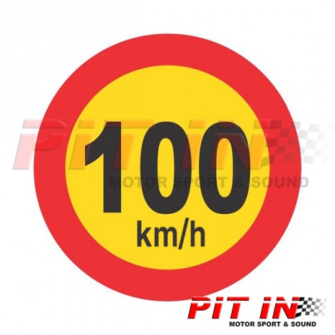 Reflective Speed Limit Decal / Sticker 100 km/h