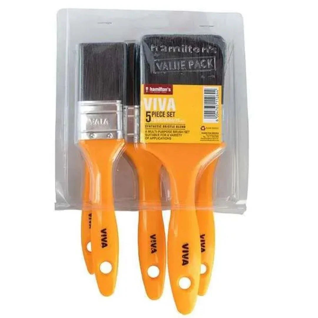 Hamiltons Viva Paint Brush 5Piece Set 19/25/38/50/75mm