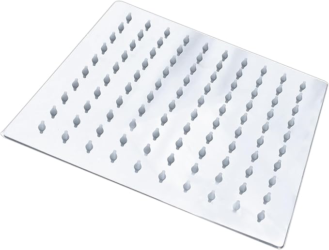 High Pressure Ultra-Thin Rainfall Shower Head - 200mm Square (Silver)