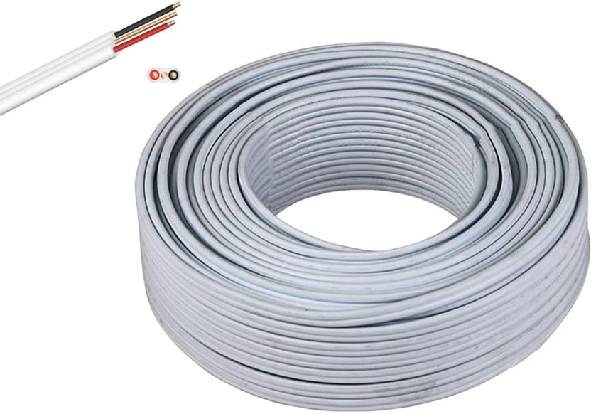 Flat Surfex 100 m Cable - flat twin & earth 1.5mm -100m white