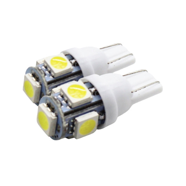 Globe 501 LED 5 Chips 12V White Pair
